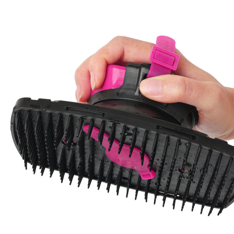 Horse Bath Brush with Water Spray for Gentle Grooming