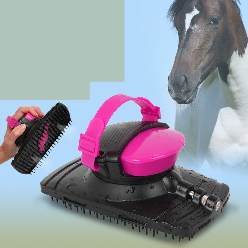 Horse Bath Brush with Water Spray for Gentle Grooming